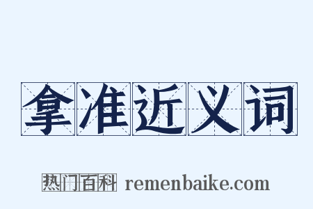 拿准近义词是什么意思的图片